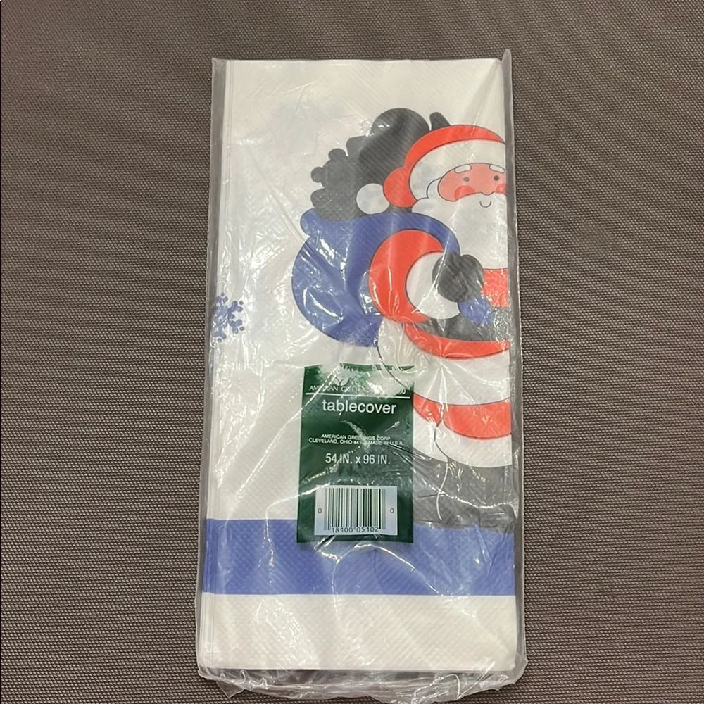 American Greetings Tablecover Santa Xmas Christmas Vintage Tablecloth Paper‎ USA